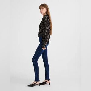 Madewell 9" Mid-Rise Dark Blue Skinny Jeans